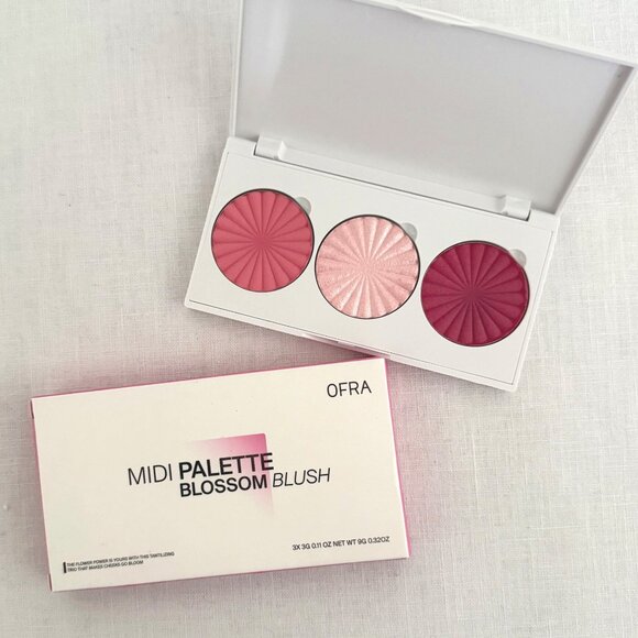 Ofra Midi Palette Blossom Blush 3 Shades Pink Satin Pillow Talk Paradise Pink - Picture 1 of 7